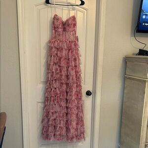Windsor Pink Layered Kids Dress